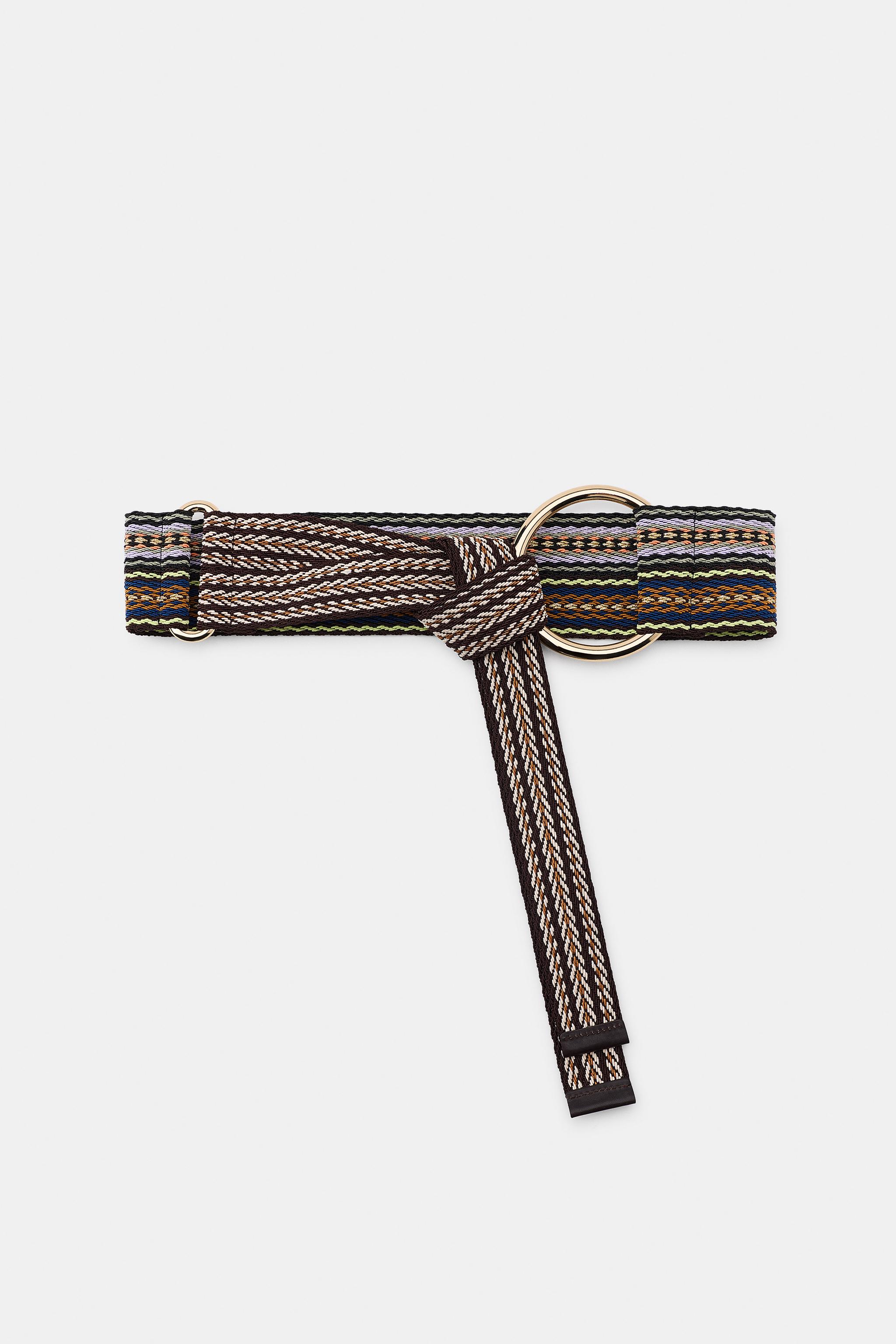 CEINTURE LARGE EN TISSU À RAYURES